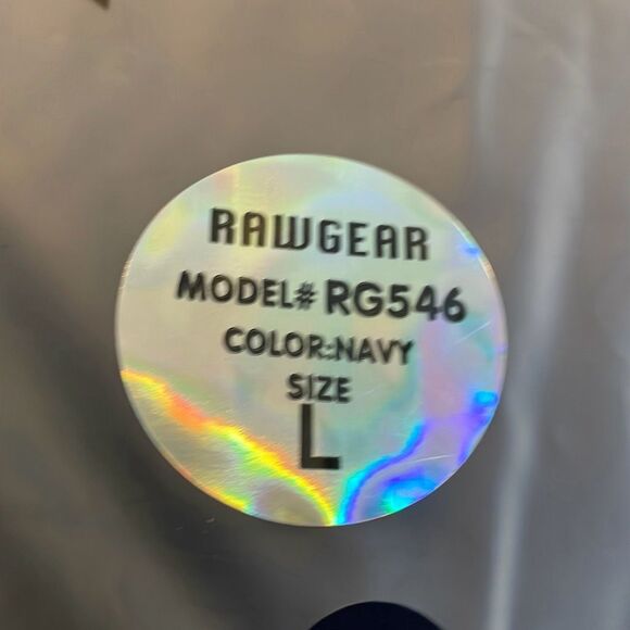 Rawgear Reflective Line Bomber Jacket Navy Blue Lightweight Long Sleeve L - Picture 5 of 8